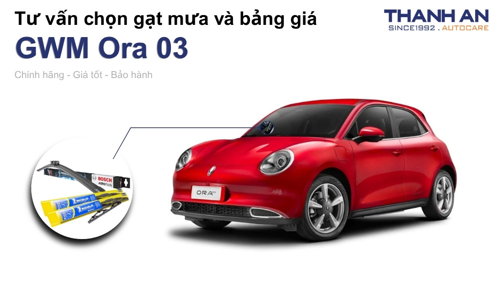 Gạt mưa xe GWM Ora 03 loại nào tốt? Bảng giá mới nhất