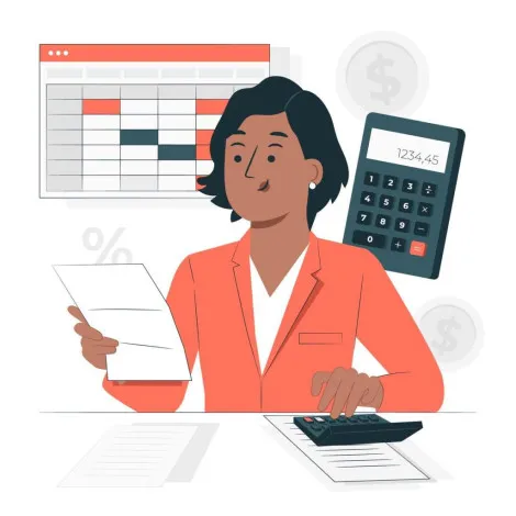 Hình minh họa kế toán – Accountant concept illustration