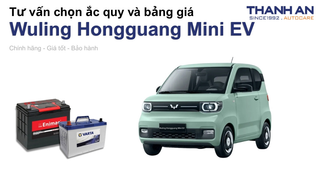 Bình ắc quy xe Wuling Hongguang Mini EV loại nào tốt? Bảng giá mới nhất