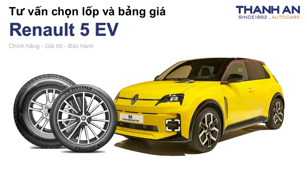 Lốp xe Renault 5 EV giá bao nhiêu? Sử dụng các kích thước nào?