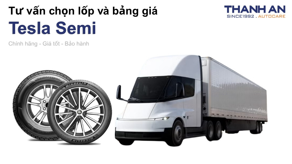 Lốp xe Tesla Semi giá bao nhiêu? Sử dụng các kích thước nào?