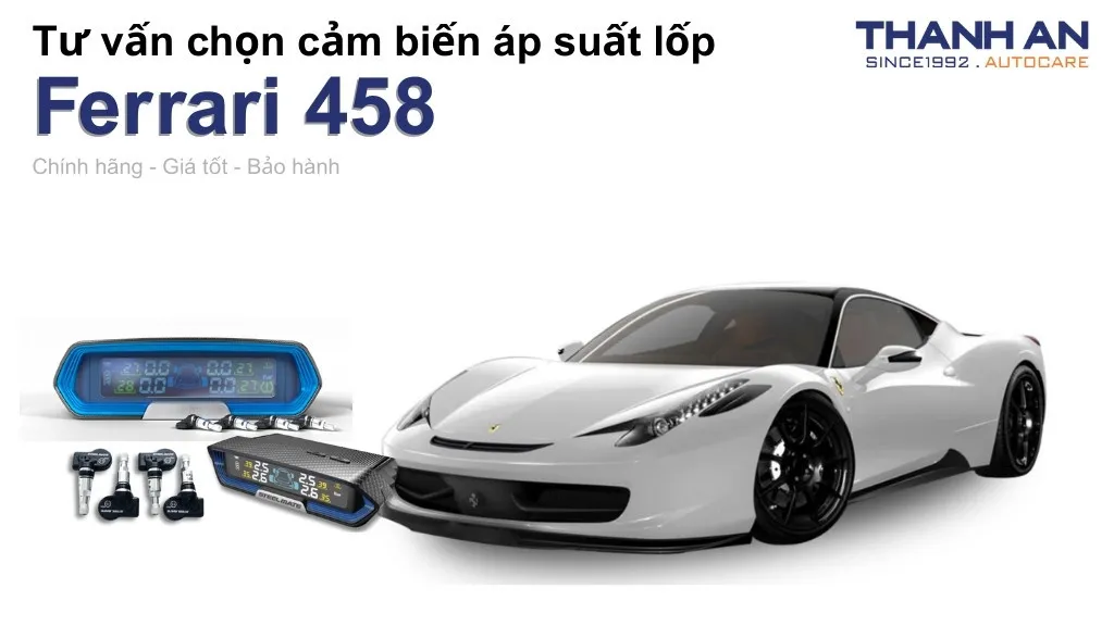 Cảm biến áp suất lốp xe Ferrari 458 loại nào tốt? Bảng giá mới nhất