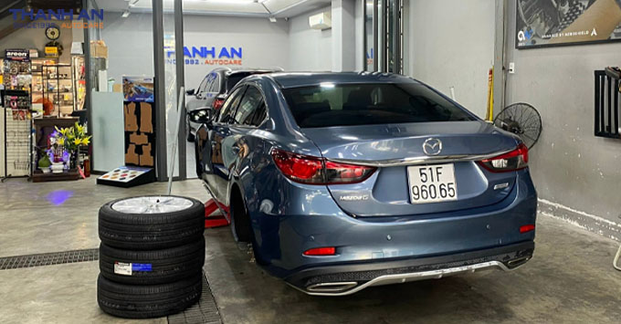 Thay lốp xe Yokohama cho Mazda 6 chính hãng tại Thanh An Autocare