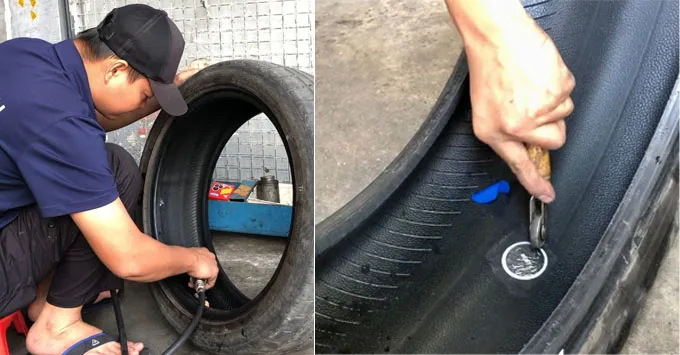 Vá lốp ô tô không săm đúng cách