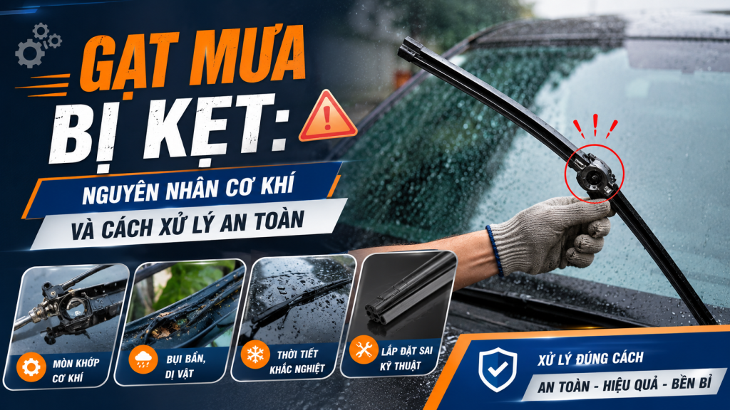 Gạt Mưa Bị Kẹt: Nguyên Nhân Cơ Khí Và Cách Xử Lý An Toàn
