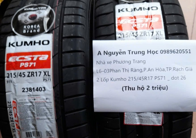 Gửi lốp Kumho về Kiên Giang