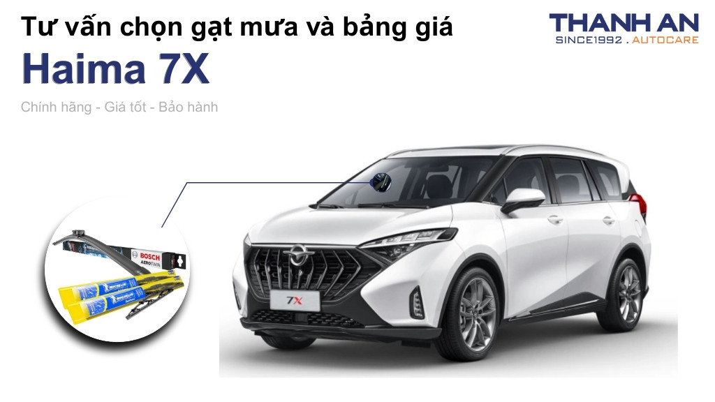 Gạt mưa xe Haima 7X loại nào tốt? Bảng giá mới nhất