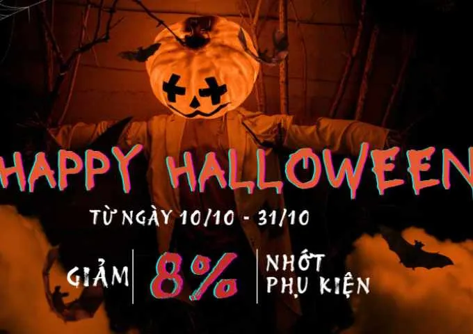 Khuyến mãi Happy Halloween: Giảm 8% toàn bộ phụ kiện: camera, cảm biến, thảm