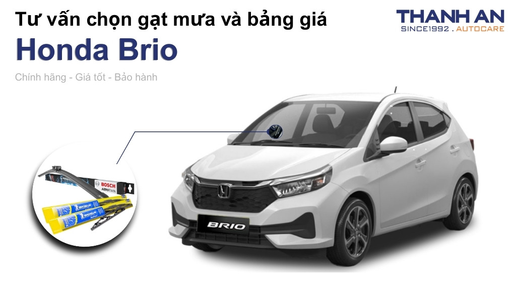 Gạt mưa xe Honda Brio loại nào tốt? Bảng giá mới nhất