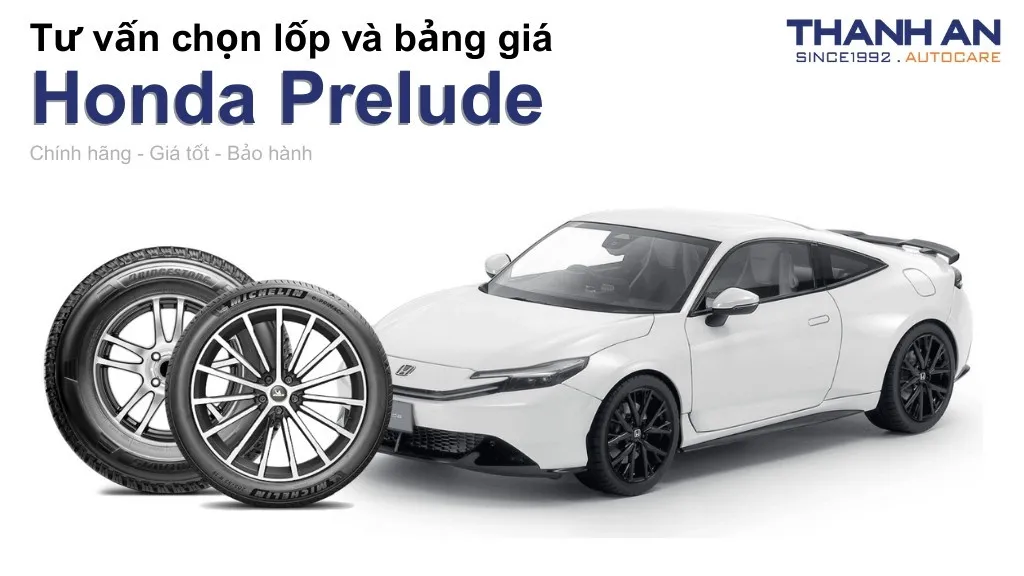 Lốp xe Honda Prelude giá bao nhiêu? Sử dụng các kích thước nào?