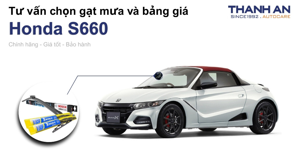 Gạt mưa xe Honda S660 loại nào tốt? Bảng giá mới nhất