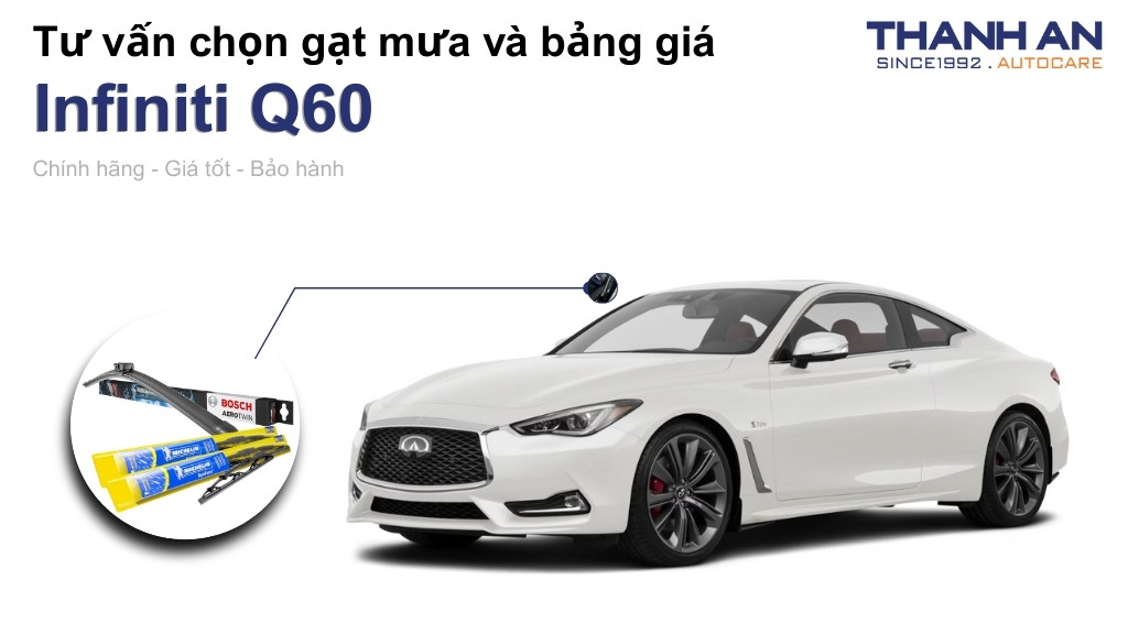 Gạt mưa xe Infiniti Q60 loại nào tốt? Bảng giá mới nhất