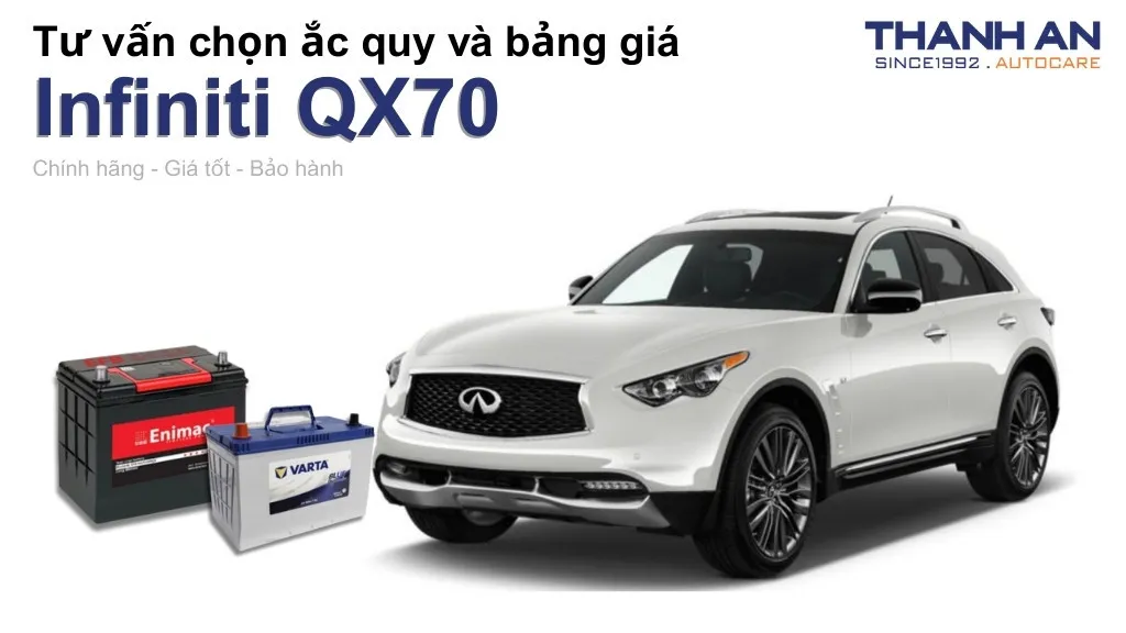 Bình ắc quy xe Infiniti QX70 loại nào tốt? Bảng giá mới nhất