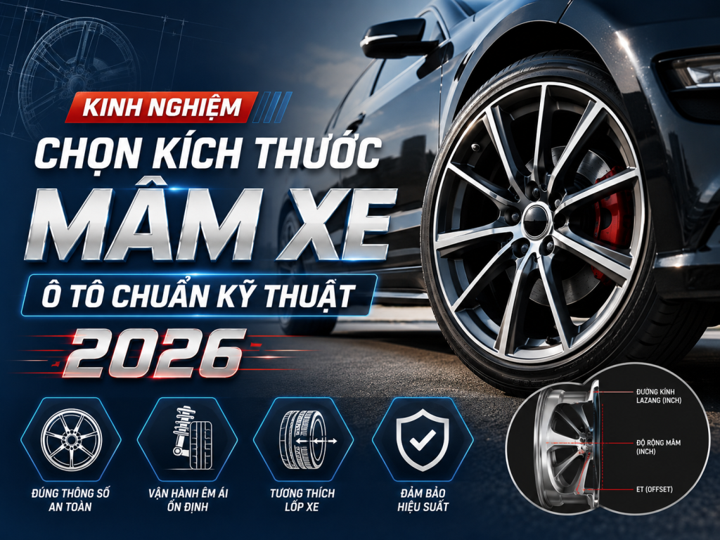 Kinh nghiệm lựa chọn kích thước mâm xe ô tô