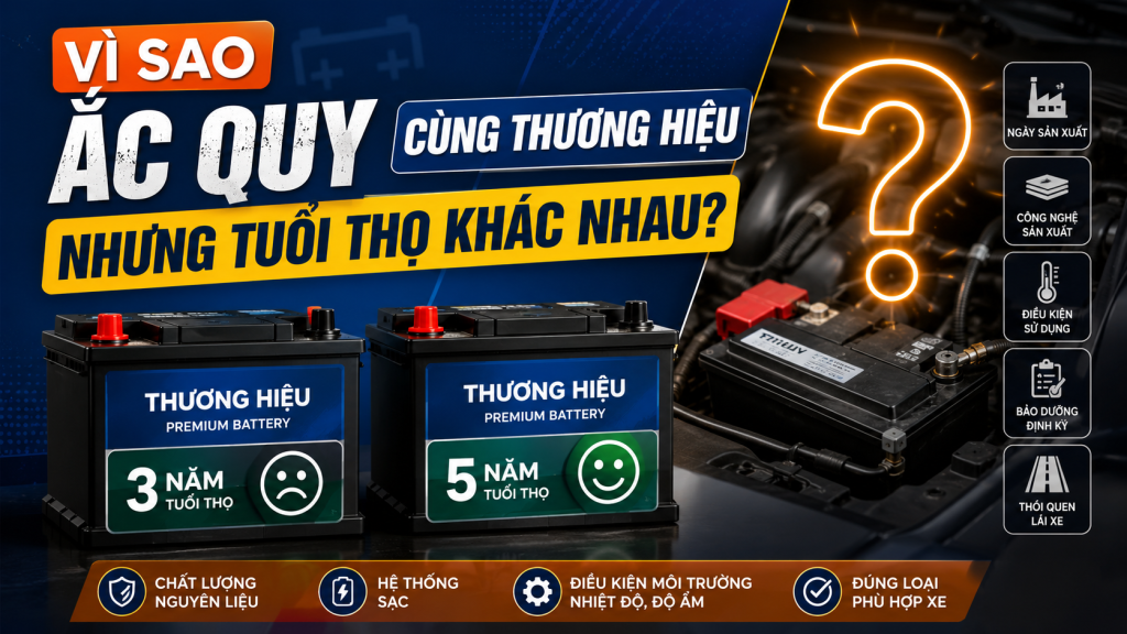 Vì Sao Ắc Quy Cùng Thương Hiệu Nhưng Tuổi Thọ Khác Nhau?