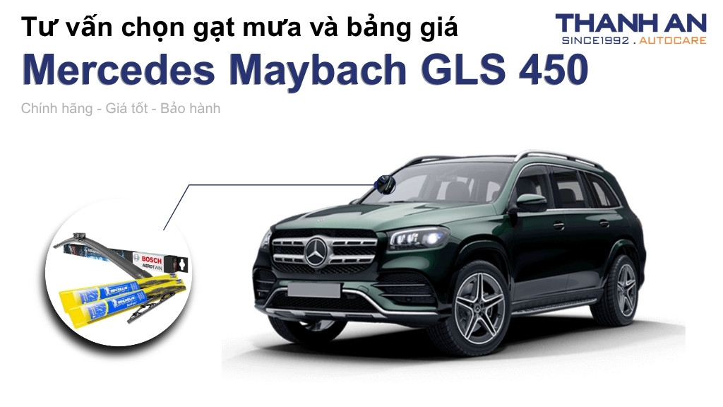 Gạt mưa xe Mercedes Maybach GLS 450 loại nào tốt? Bảng giá mới nhất