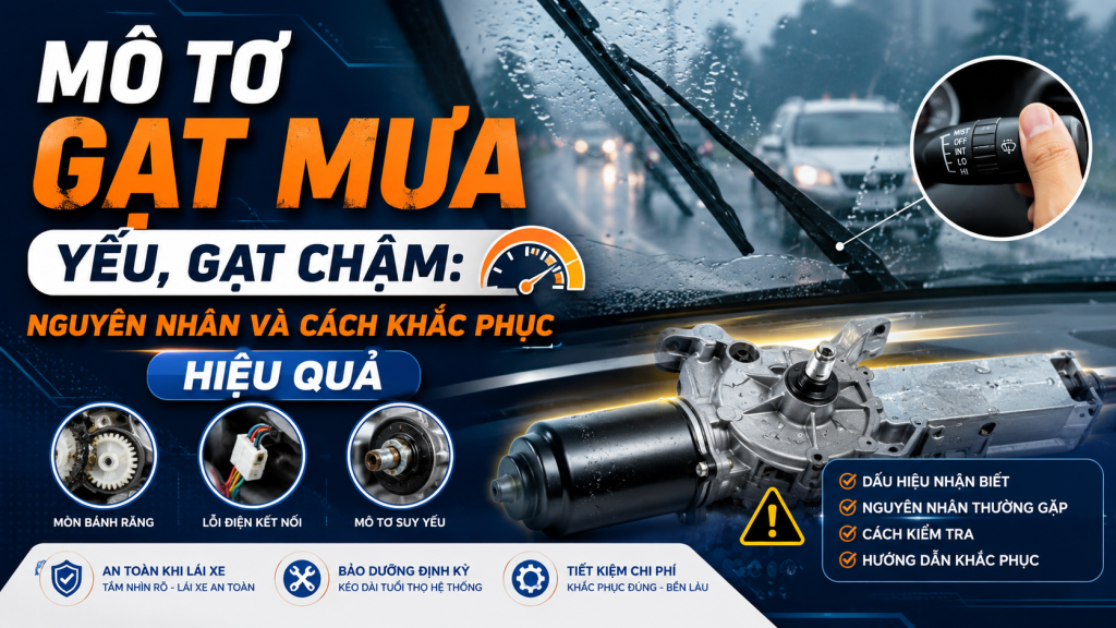 Mô Tơ Gạt Mưa Yếu, Gạt Chậm: Nguyên Nhân Và Cách Khắc Phục Hiệu Quả