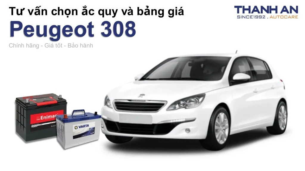 Bình ắc quy xe Peugeot 308 loại nào tốt? Bảng giá mới nhất