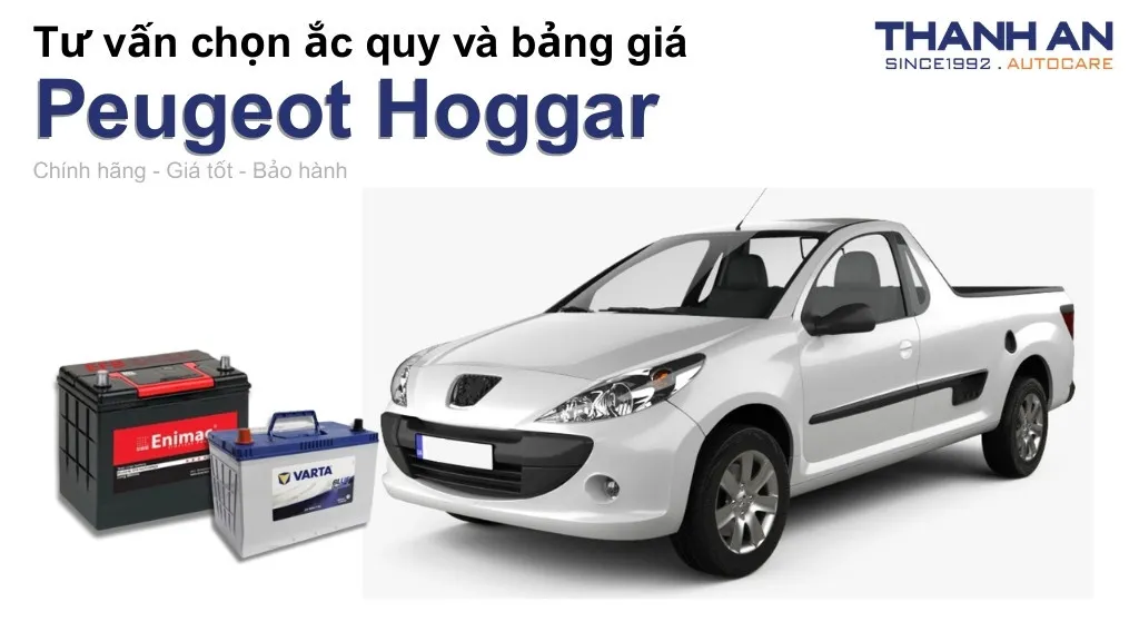Bình ắc quy xe Peugeot Hoggar loại nào tốt? Bảng giá mới nhất