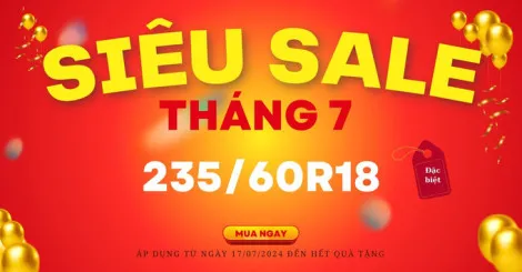 Siêu sale tháng 7 – lốp 235/60R18 giá tốt tại Thanh An Autocare