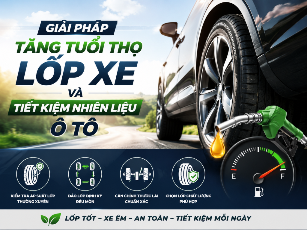 Giải pháp tăng tuổi thọ lốp xe và tiết kiệm nhiên liệu ô tô
