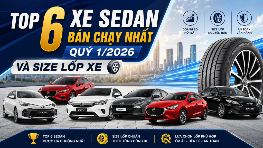 Top 6 Xe Sedan Bán Chạy Nhất Quý 1/2026 Tại Việt Nam