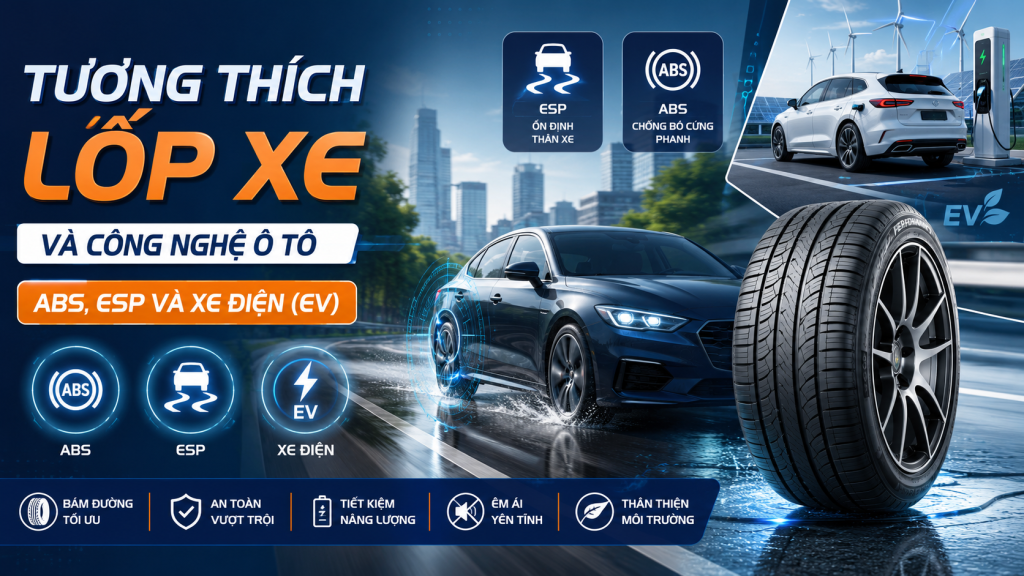 Tương thích lốp xe và công nghệ ô tô: ABS, ESP và xe điện (EV)