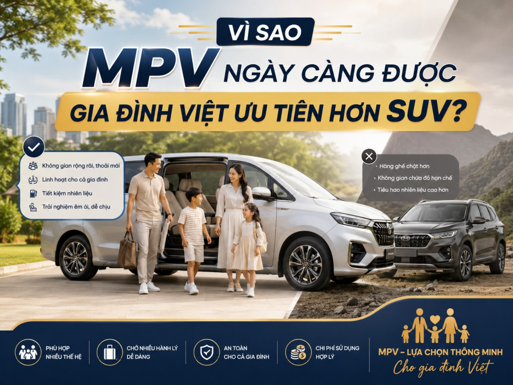 Vì Sao MPV Ngày Càng Được Gia Đình Việt Ưu Tiên Hơn SUV?
