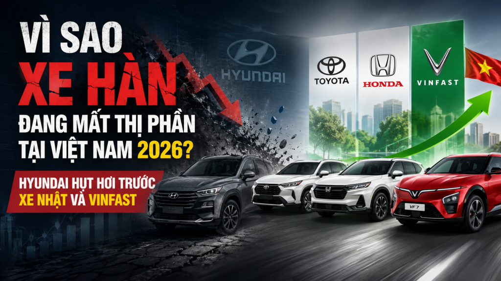 Vì Sao Xe Hàn Đang Mất Thị Phần? Phân Tích Doanh Số Hyundai, Xe Nhật Và VinFast Năm 2026