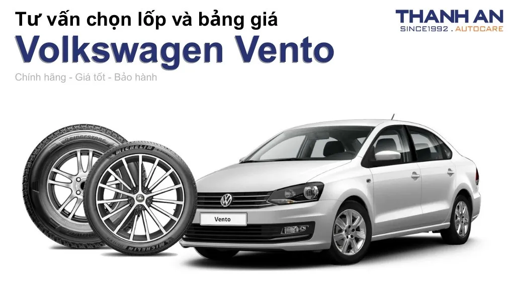 Lốp xe Volkswagen Vento giá bao nhiêu? Sử dụng các kích thước nào?