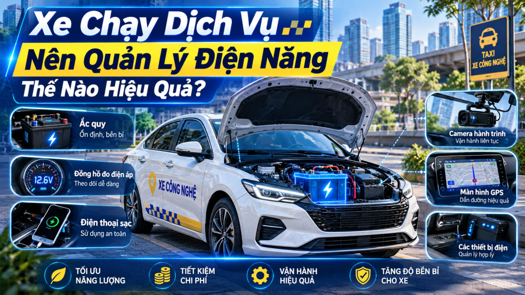 Xe Chạy Dịch Vụ Nên Quản Lý Điện Năng Thế Nào Hiệu Quả?