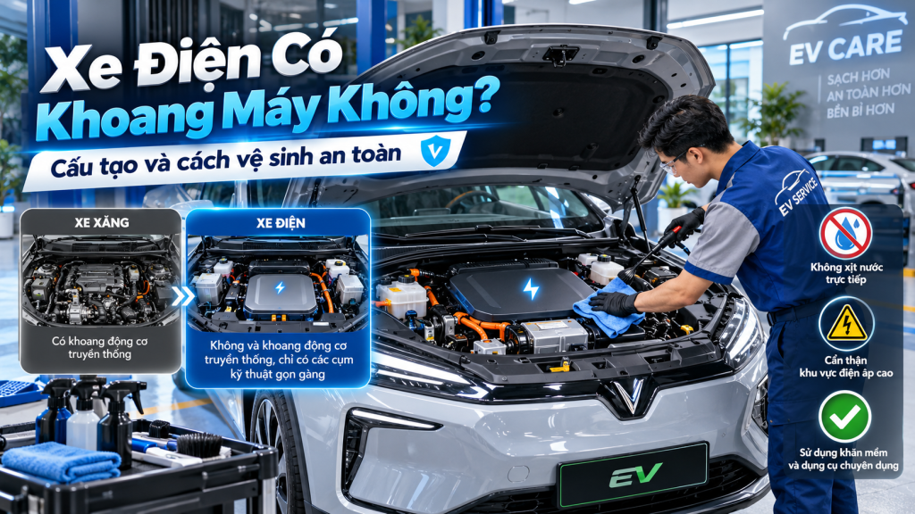 Xe Điện Có Khoang Máy Không? Cấu Tạo Và Cách Vệ Sinh An Toàn