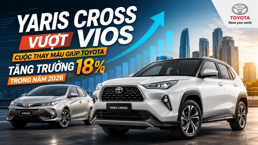 Yaris Cross Vượt Vios: Cuộc Thay Máu Giúp Toyota Tăng Trưởng 18% Trong Năm 2026