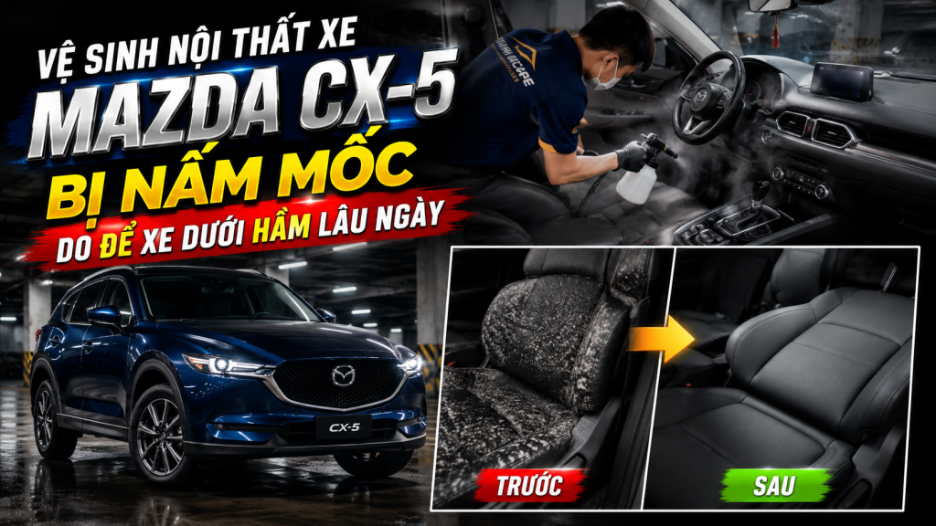 Vệ Sinh Nội Thất Mazda CX-5 Bị Nấm Mốc Do Để Xe Lâu Ngày